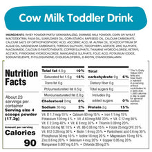 Load image into Gallery viewer, cow milk toddler drink ingredients and nutrition facts